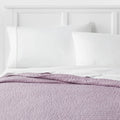 Full/Queen Garment Washed Microfiber Quilt Light Purple - Room Essentials