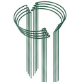HiGift 8 Pack 24 inch Plant Support Stakes, 10" Wide x 24" High Half Round Metal Garden Plant Stake Peony Support Cage, Green PL