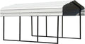 Arrow Steel Carport 10 x 15 x 7 ft. Galvanized Eggshell