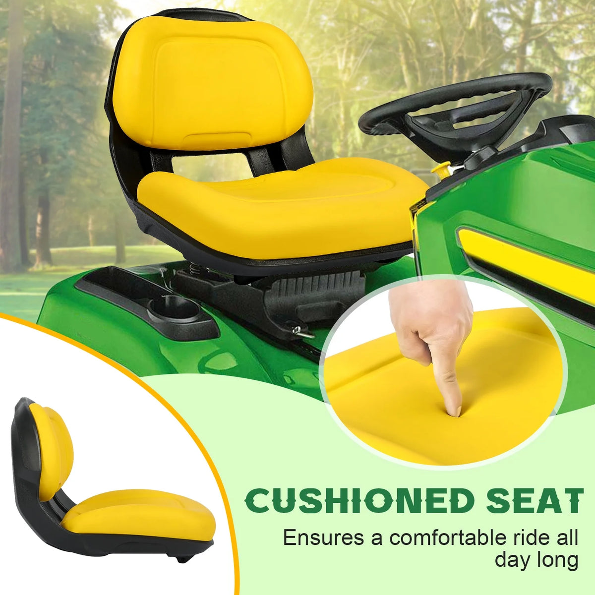 Kojem Lawn Mower Seat, Fits John Deere X300 X300R X304 X310 X320 X324 X340 X360 X500 X520 X530