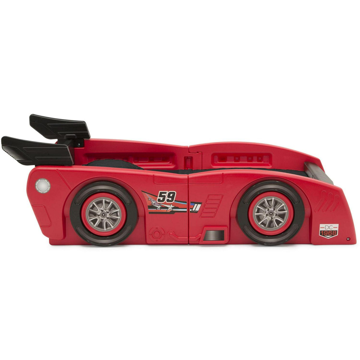 Delta Children Grand Prix Kids Plastic Toddler Bed - Twin. Red