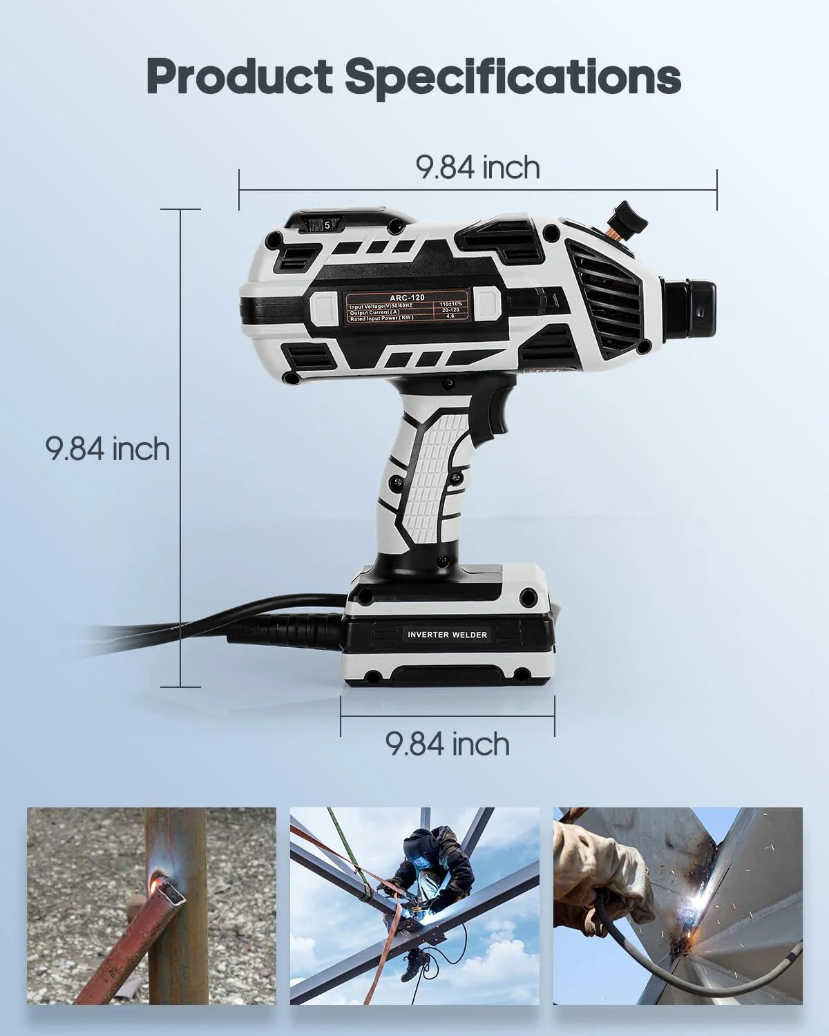 Haosegd, 110V Handheld ARC Welder, 6 Variable Current, Welding Tool Set with Helmet and Brush