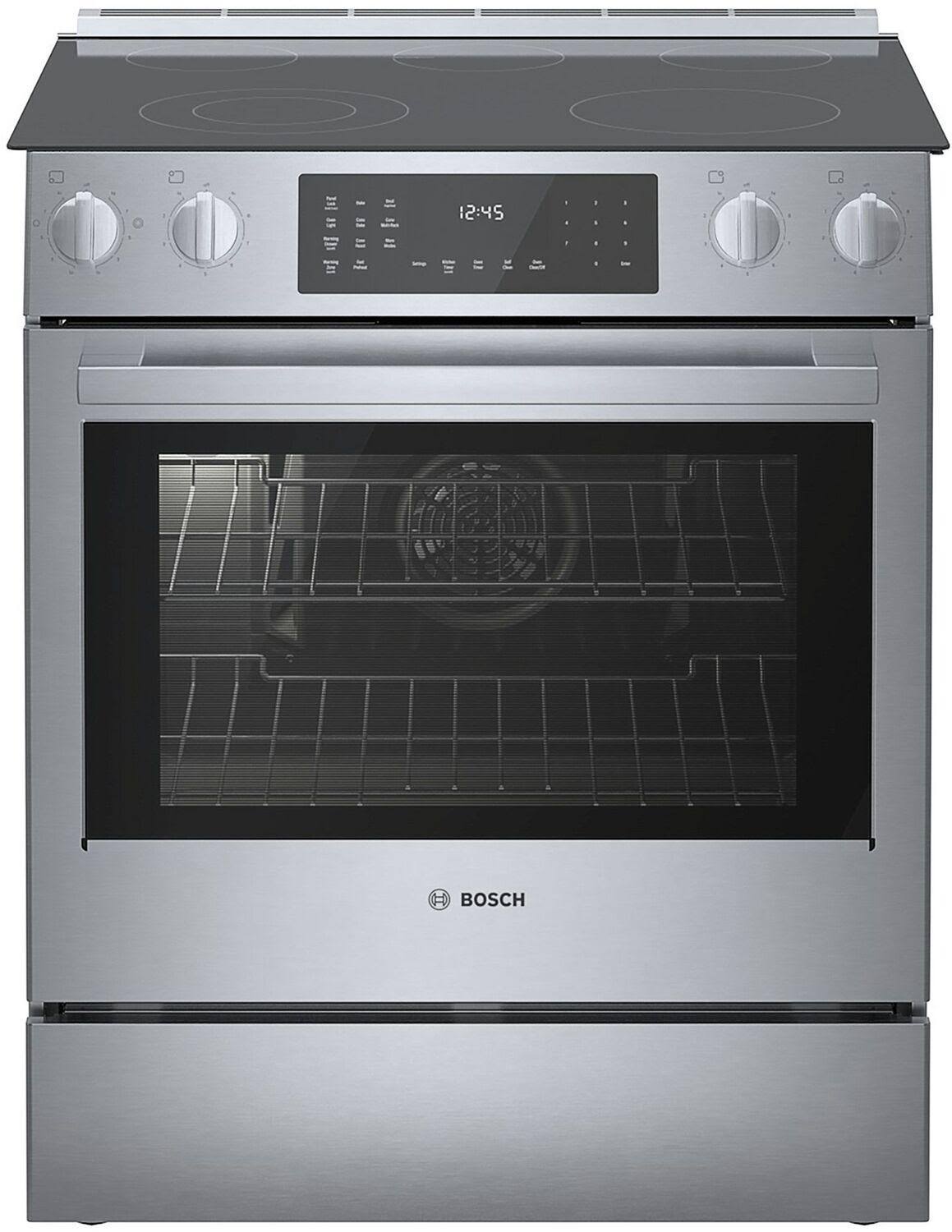 Bosch 800 Series Electric Slide-In Range 30" Stainless Steel HEI8056U