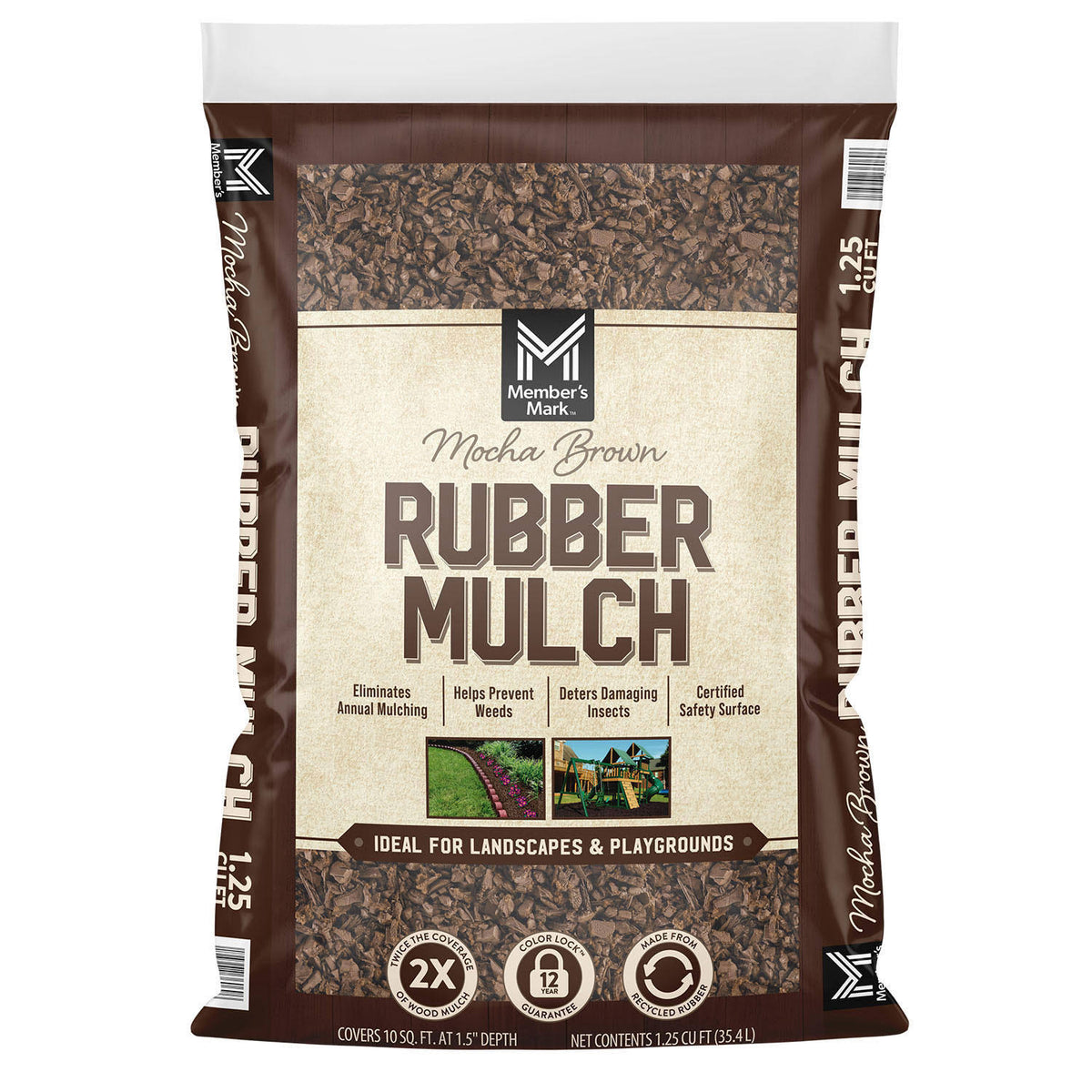 Member's Mark Brown Rubber Mulch, 1.25 Cu. ft.