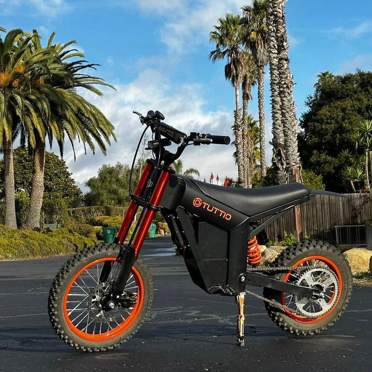 TUTTIO Soleil01 2000W Electric Dirt Bike Adult, 48V 21AH 37MPH, Electric Motorcycle 14"&12"tire Off - Road Dirt Ebikes Full Suspension