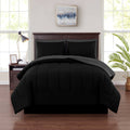 Mainstays Bed in A Bag Comforter Set with Sheets - Black - Twin Each