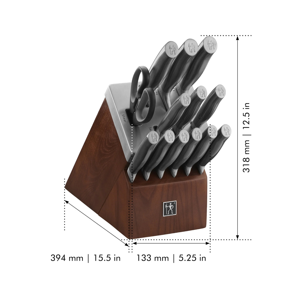 J.A. Henckels International Graphite 14 - Pc Self - Sharpening Knife Block Set
