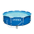 Intex Metal Frame Swimming Pool, Blue