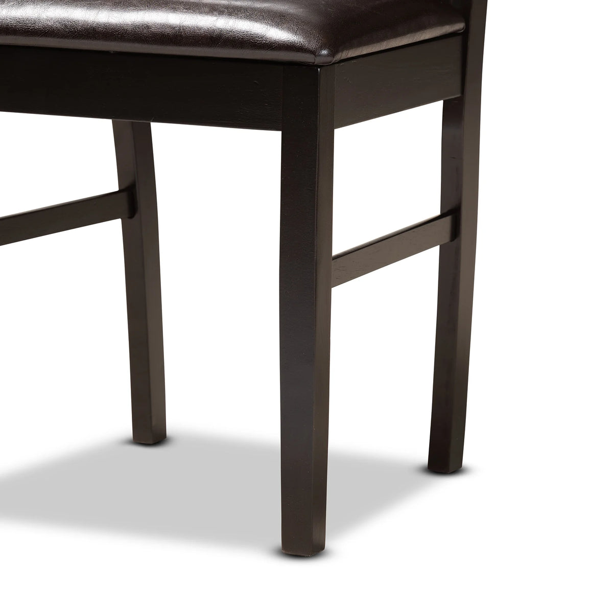 Baxton Studio Lanier Modern and Contemporary Sand Fabric Upholstered Dark Brown Finished 2 - Piece Wood Dining Chair Set