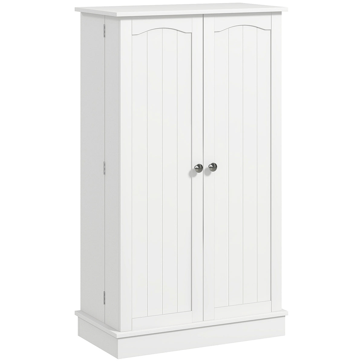 HOMCOM Küchenschrank Speisekammer 2 Türen mit 5 Regalen und 12 Gewürzregalen - 60 x 30 x 104 cm - weiß