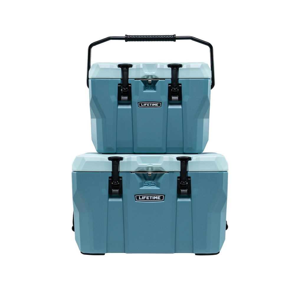 Lifetime 28 Qt Bear - Resistant Camping Cooler, Premium High Performance, Ice Retention, Hard Cooler, 20 Can Capacity, Boulder Gray (91289)