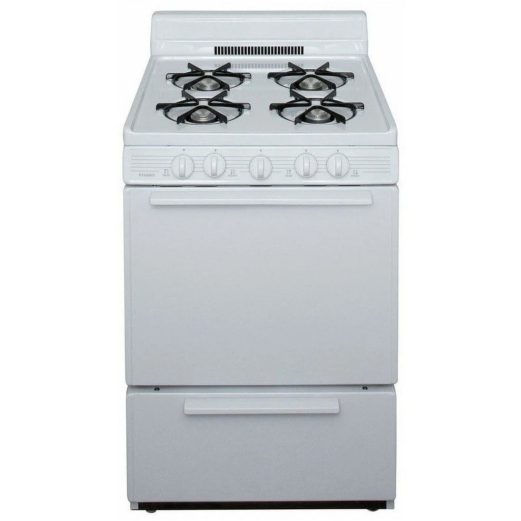 Premier SCK100OP - 24 in Freestanding All Gas Range with Open 3 Cu. Ft. Total Oven Capacity in White