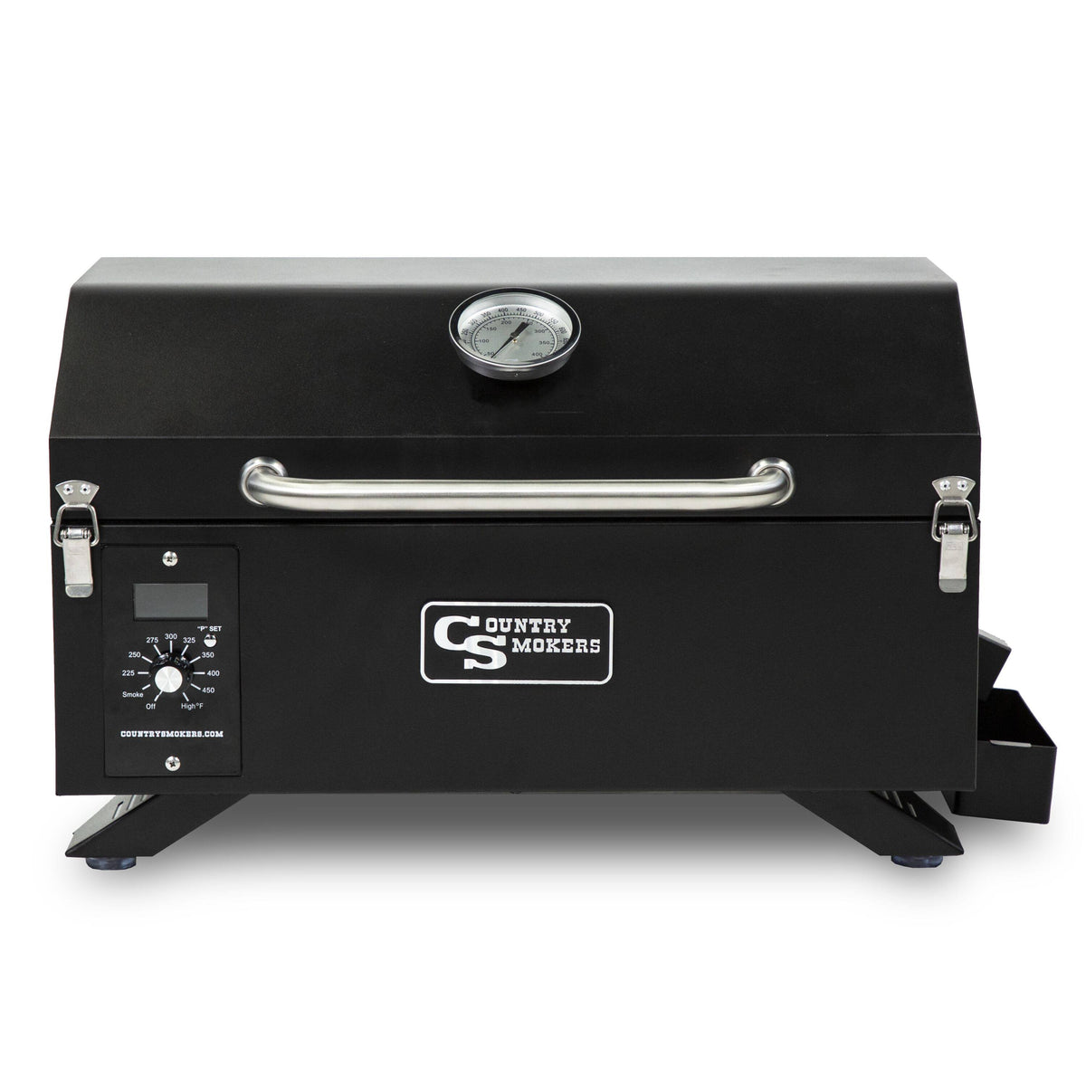 Country Smokers Traveler - Portable Wood Pellet Grill, Black