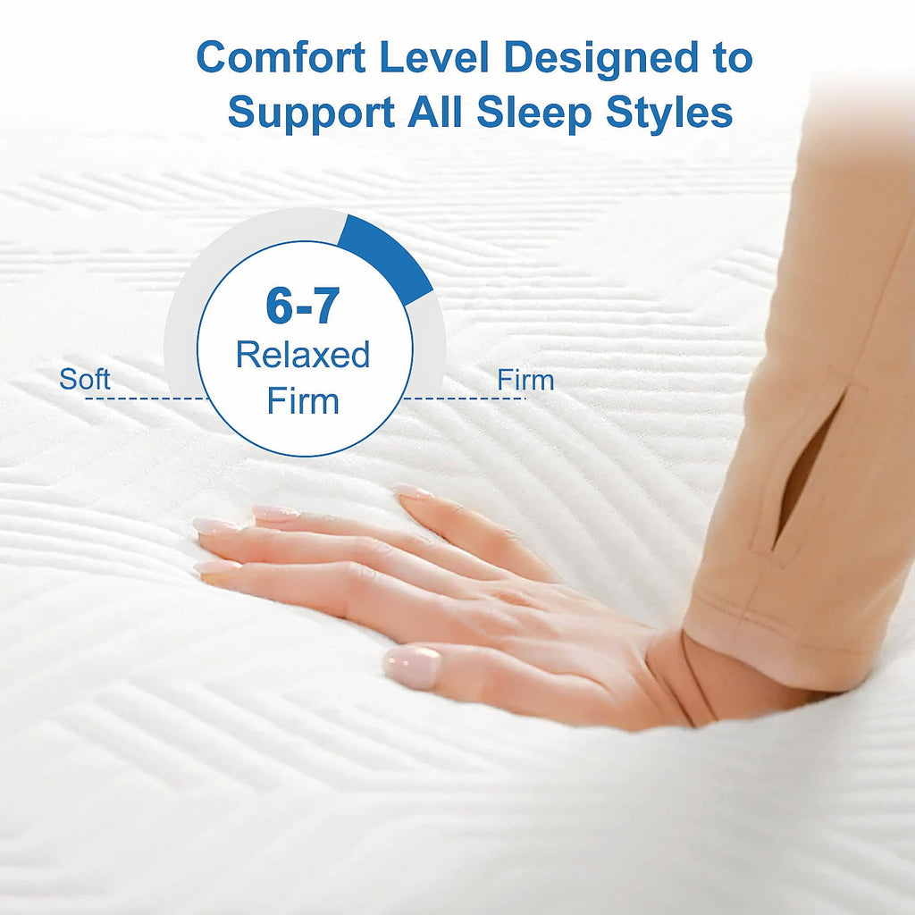 Mattress Bed in a Box. Memory Foam Mattress infused with Green Tea and Cooling Gel.12 inches. Made in USA