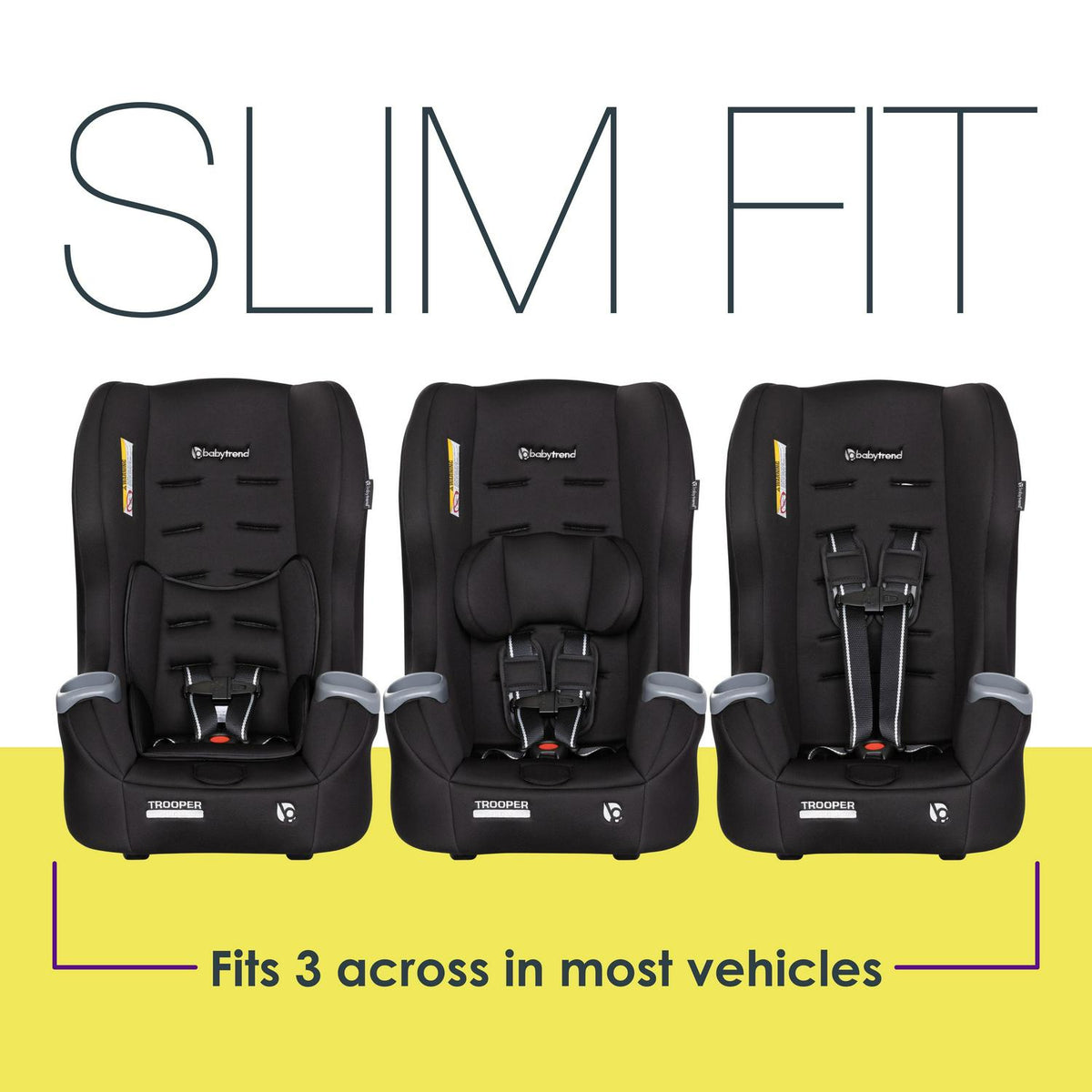Baby Trend Trooper 3 - in - 1 Convertible Car Seat - Desert Black