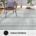 Home Dynamix Tripoli Mateo Modern Striped Indoor/Outdoor Area Rug, Blue/Cream, 7'10"x10'2"
