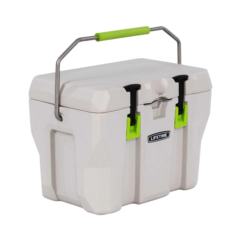 Lifetime 28 Qt Bear - Resistant Camping Cooler, Premium High Performance, Ice Retention, Hard Cooler, 20 Can Capacity, Boulder Gray (91289)