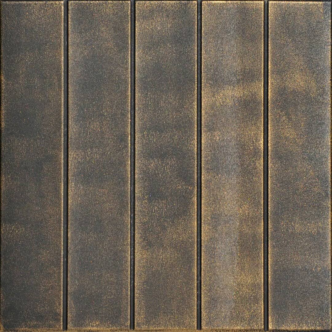 A La Maison Ceilings Bead Board Black Brass 1.6 ft. x 1.6 Up