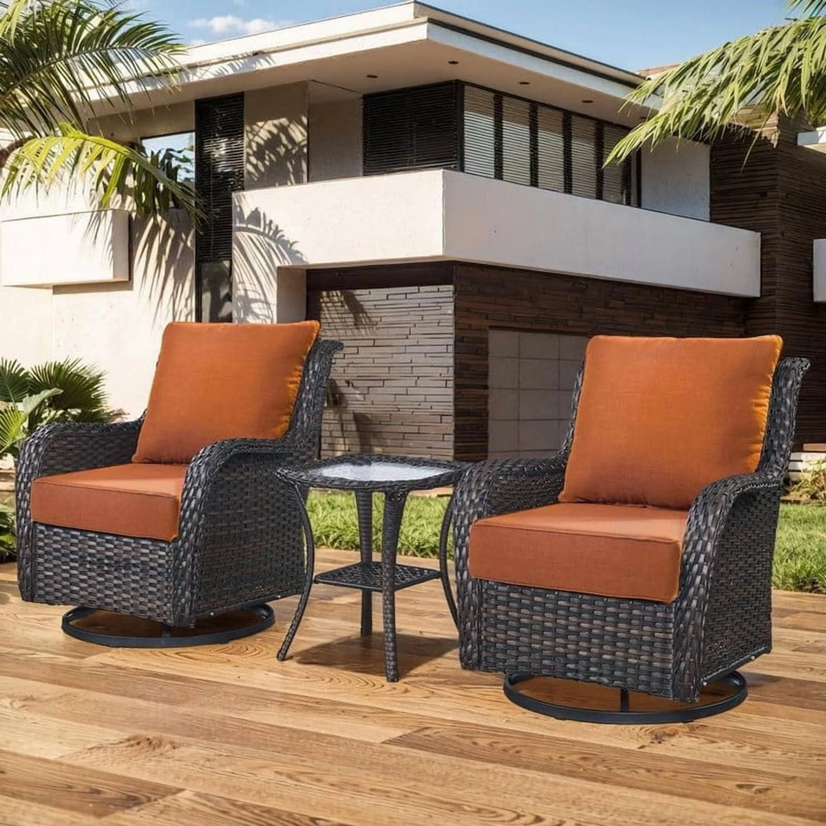 Bellefurn Outdoor Deep Seat Cushion 24 X 24 X 6 in for Patio Furniture, Outdoor Chair Cushions Waterproof & Fade Resistant Patio Furniture Cushions for Wicker Chair, Sofa, Couch