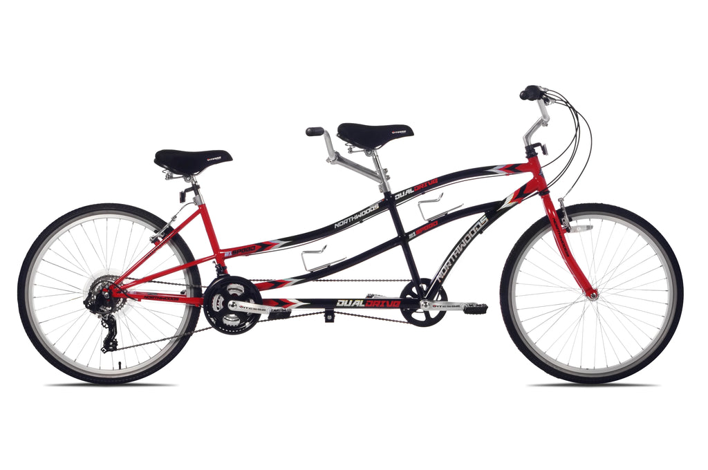 26" Northwoods 21 - Speed Dual Drive Tandem Adult'S Bike, Red/Black