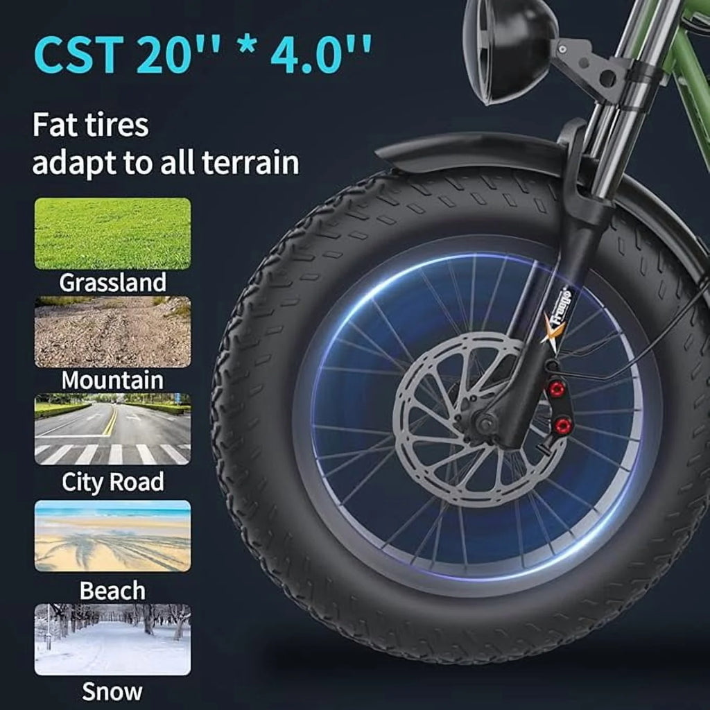 Freego F3 Pro 2000W Dual Motor Electric Bike for Adults, & Dual Battery 48V/40ah, 20"x4.0" Fat Tires Off Road Electric Bicycle with Removable Battery, 34MPH&68 Long Range E Bike UL2849