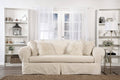 Classic Slipcovers Twill 2 Piece Loveseat Slipcover,off-white,fits Loveseats from 60 to 72" Wide,bt202pslnat
