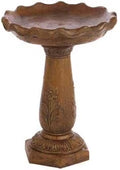 Solid Rock Stoneworks Daisy Charm Birdbath - 26 Tall x 20" Diameter - Espresso