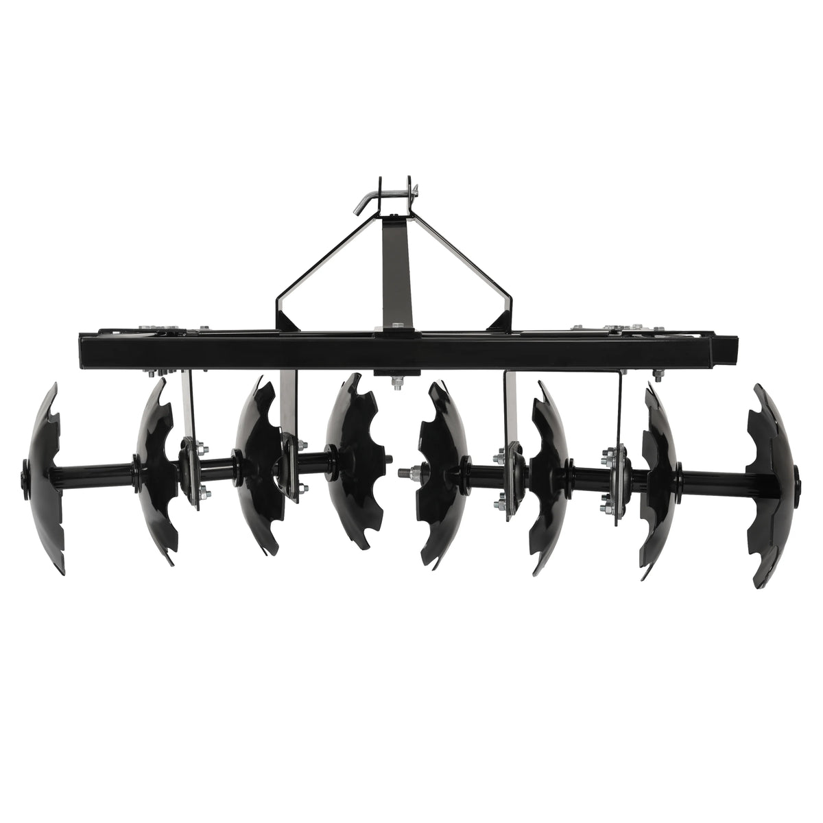 KOJEM Disc Plow Harrow for Prep Soil Cut Weeds & Clear Crop Remains Easy Mounting with Integrated 3 - Point Hitch2 PACKAGES