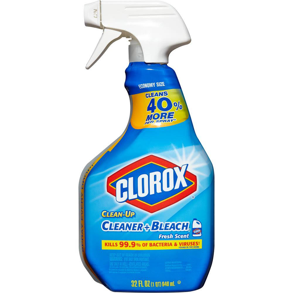 Clorox Clean-Up All Purpose Cleaner with Bleach - Spray - 32 fl oz (1 quart) - Fresh Scent - 9 / Carton - Multi
