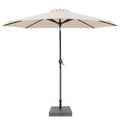 Greesum 9ft Patio Umbrella Outdoor Market Table Umbrella with Push Button Tilt, Crank and 8 Sturdy Ribs for Garden, Lawn,Backyard & Pool