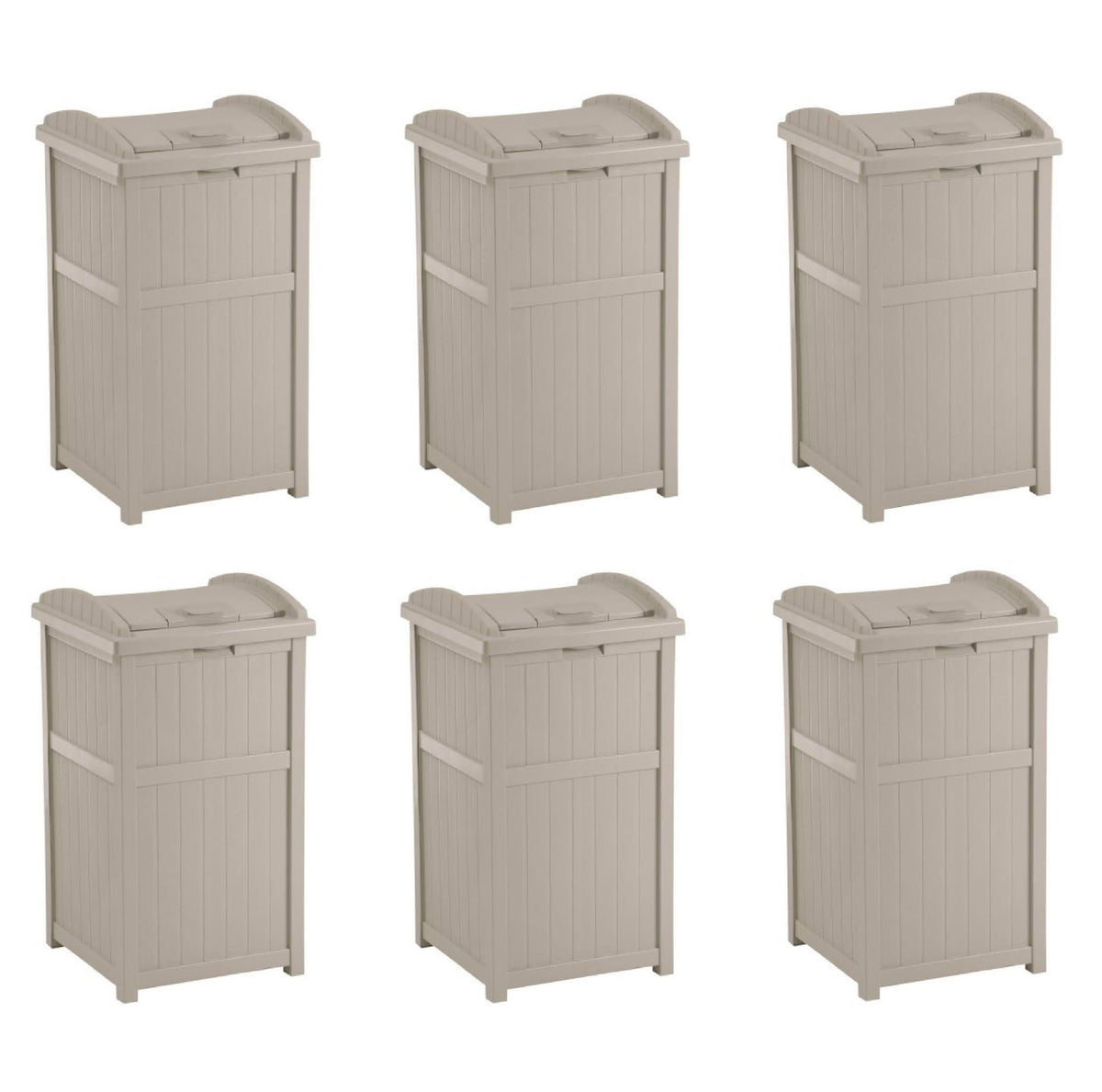 Suncast Trash Hideaway 33 Gallon Capacity Resin Outdoor Garbage Container