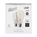 Feit ST19 E26 (Medium) Filament LED Bulb Soft White 100 Watt Equivalence - 2 Pk