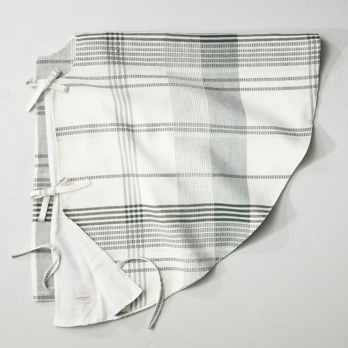 Plaid Linen Blend Tree Skirt Green/Cream - Hearth & Hand with Magnolia