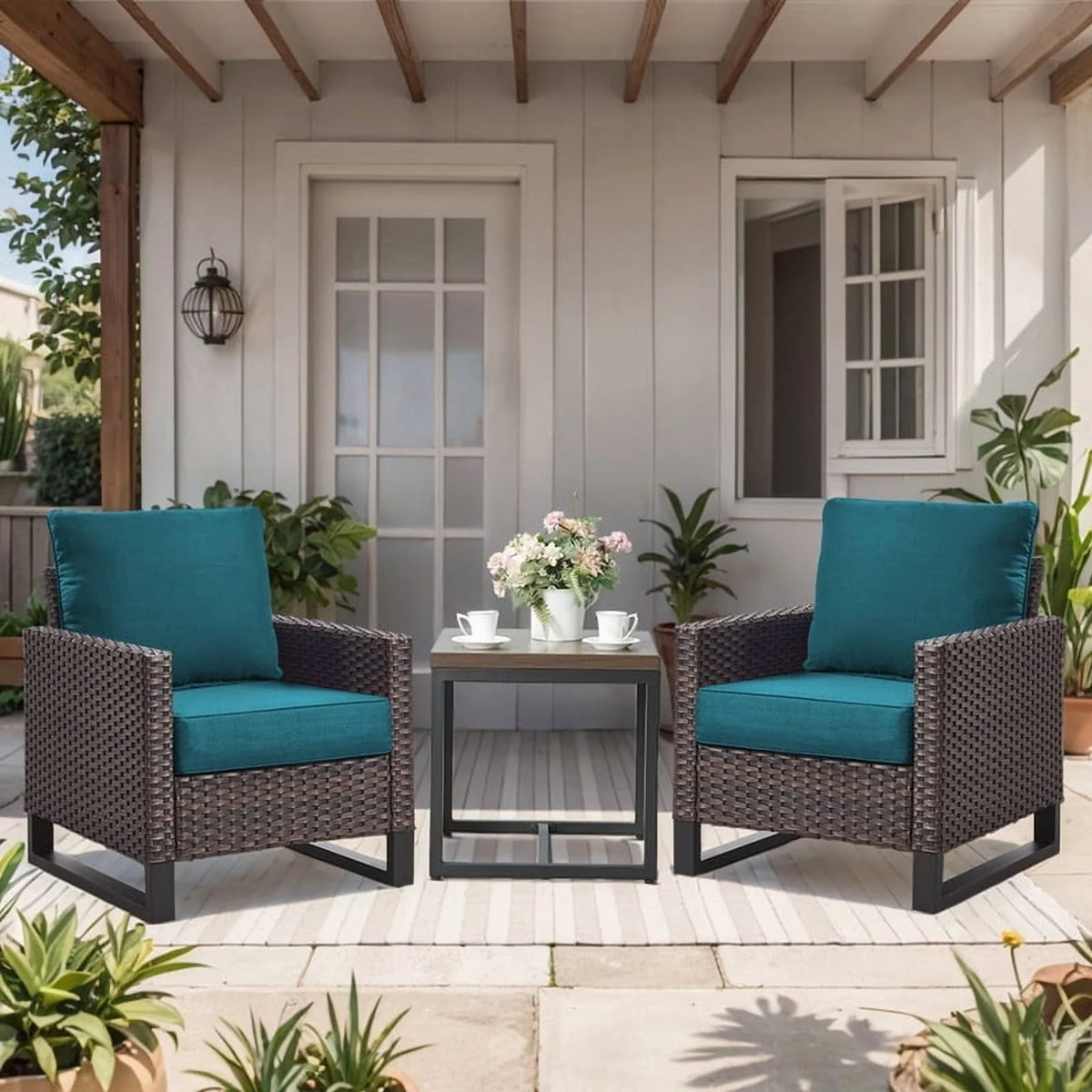 Bellefurn Outdoor Deep Seat Cushion 24 X 24 X 6 in for Patio Furniture, Outdoor Chair Cushions Waterproof & Fade Resistant Patio Furniture Cushions for Wicker Chair, Sofa, Couch