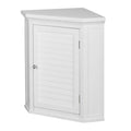 Elegant Home Fashions Glancy Wooden Corner Wall Cabinet, White