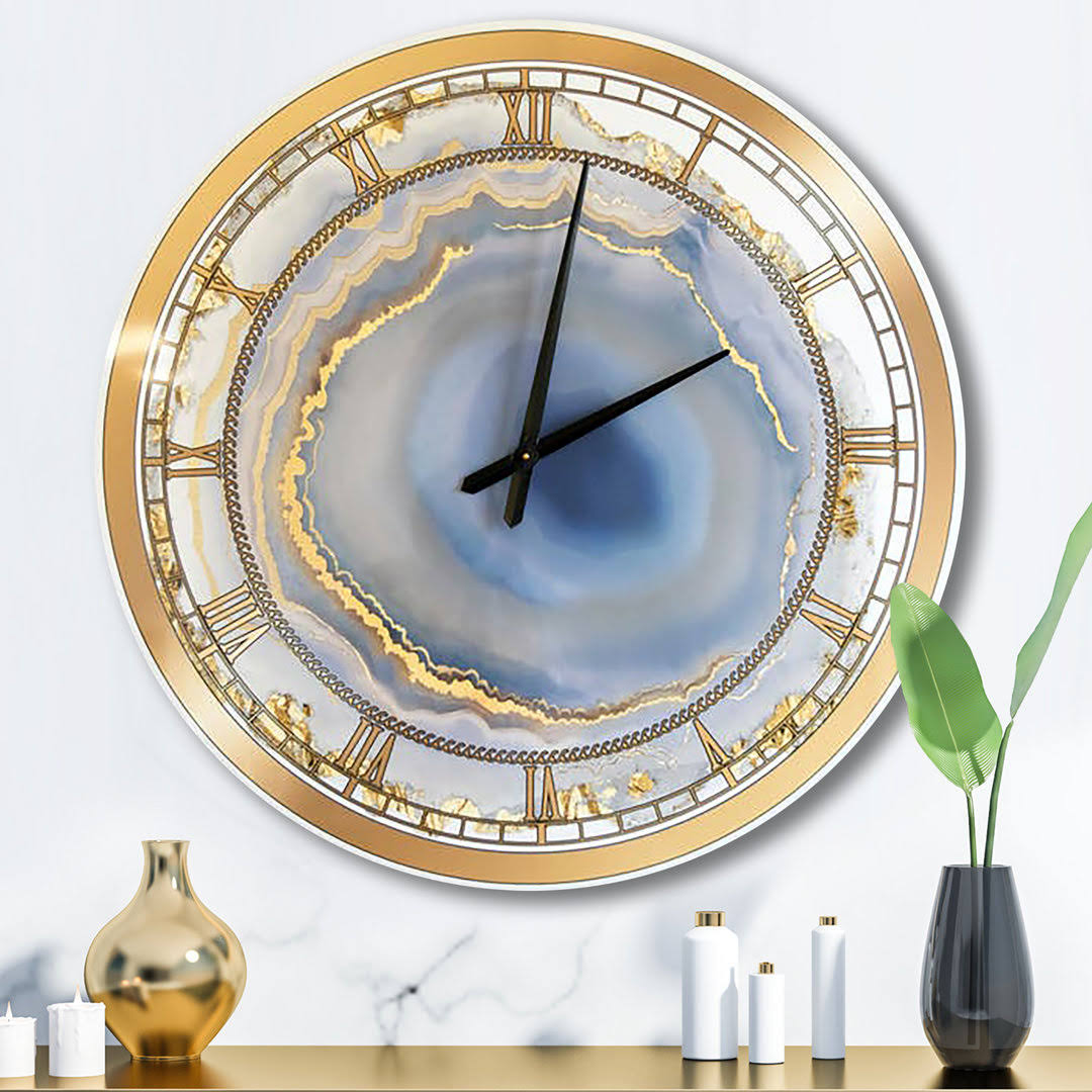 Water Agate Fashion Wall Clock East Urban Home Size: Medium