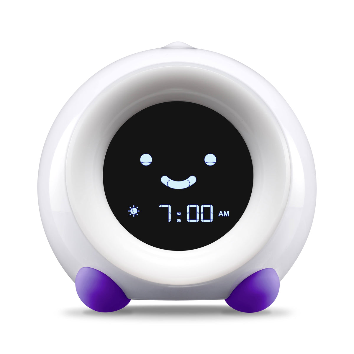 Mella Ready To Rise Children's Sleep Trainer Night Light and Sleep Sounds Machine Alarm Clock, Purple