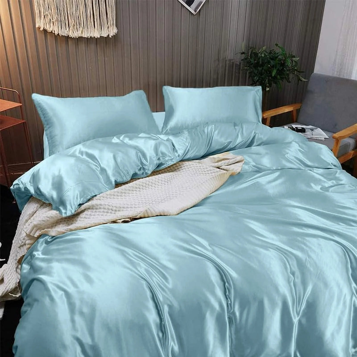 Cloud Fino 100% Silk Comforter 300 GSM Quilt Suitable for All-Season Silky Super Soft Twin/Twin XL Lilac