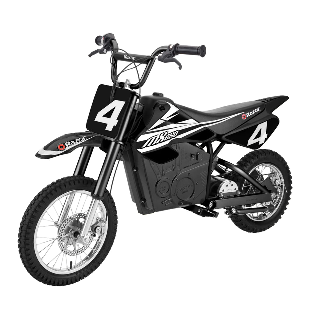 Razor MX650 Dirt Rocket High - Torque Electric Motocross Dirt Bike, Black (2 Pack)