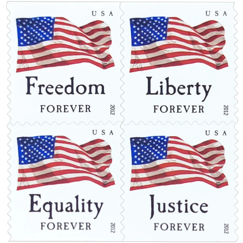 Forever Stamps 2012 Four Flags – Patriotic Symbol. First-Class Postage