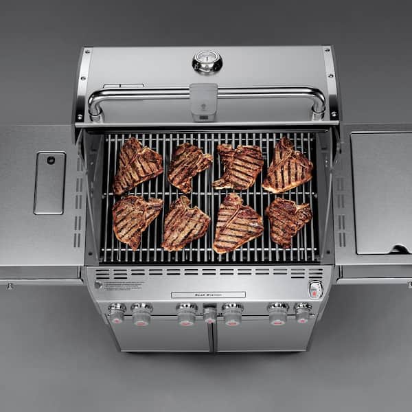 Summit S - 470 4 - Burner Propane Gas Grill in Stainless Steel with Built - in Thermometer and Rotisserie