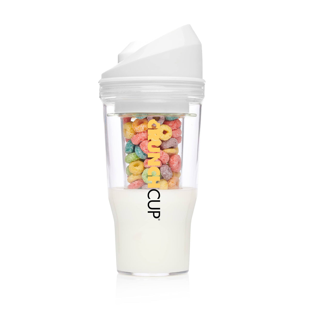 The Crunchcup XL - A Portable Cereal Cup - White