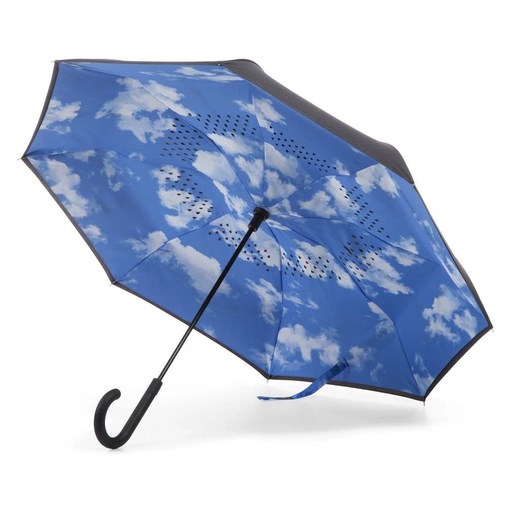 Totes InBrella Reverse Close Umbrella - Clouds
