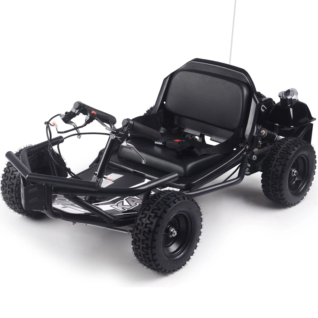 SAY YEAH Gas Go Kart, Sturdy Steel Frame Go Kart for Kids 8+, 20mph Top Speed, 185 lb Max, Black