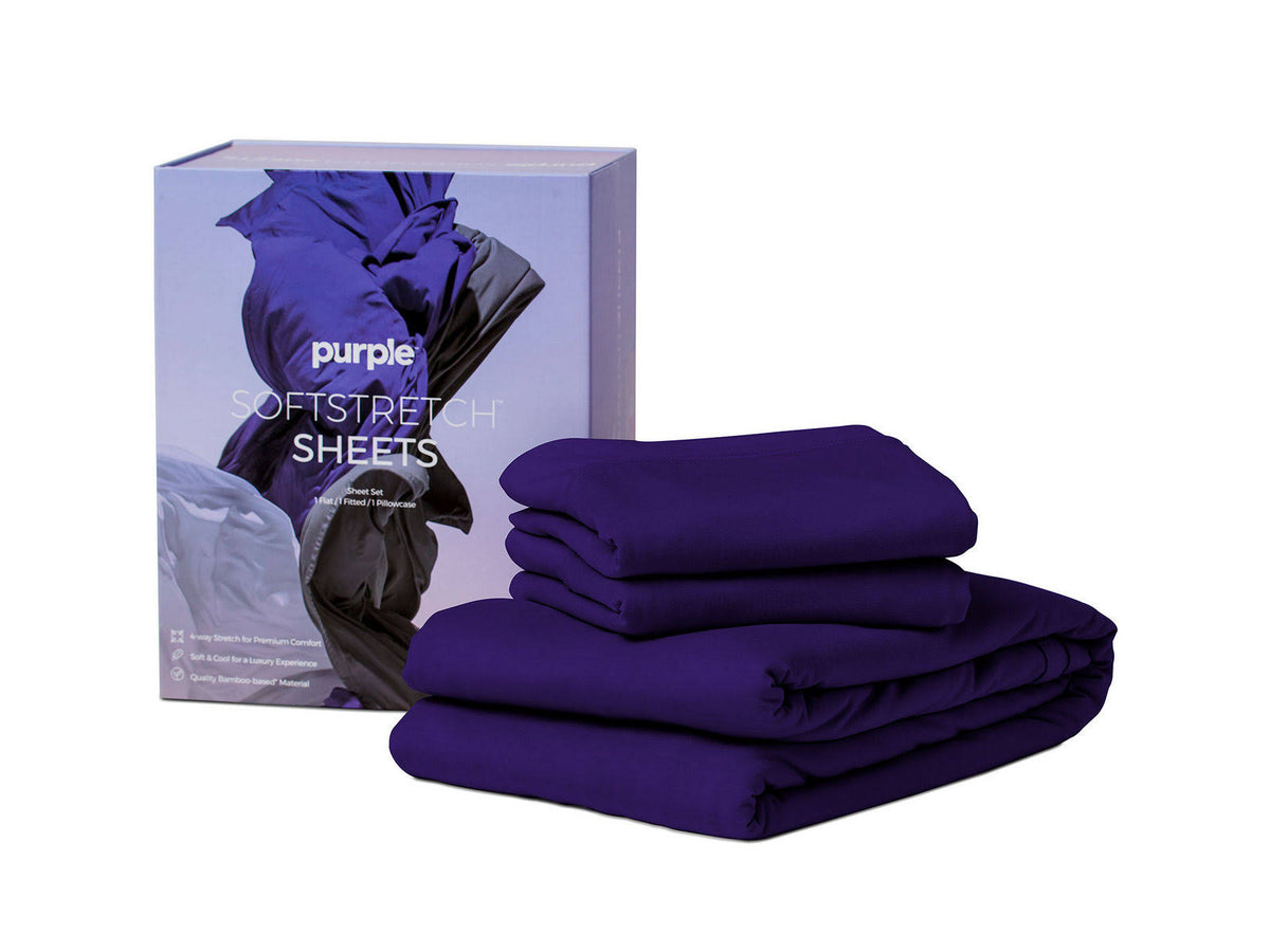 Purple Twin/Twin-XL Deep Purple SoftStretch Sheets
