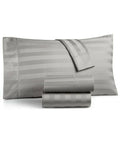 Charter Club Damask Stripe Queen 4-pc Sheet Set, 550 Thread Count 100% Supima Cotton, Created for Macy's - Gray