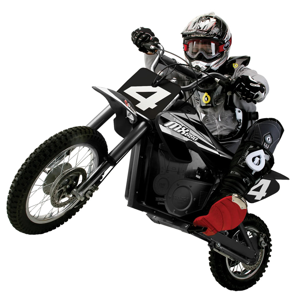 Razor MX650 Dirt Rocket High - Torque Electric Motocross Dirt Bike, Black (2 Pack)
