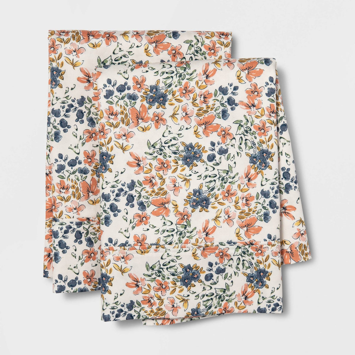 King 400 Thread Count Printed Pattern Performance Pillowcase Set Ditsy Floral - Threshold