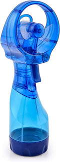 O2cool Deluxe Handheld Battery Powered Water Misting Fan (Dark Blue)
