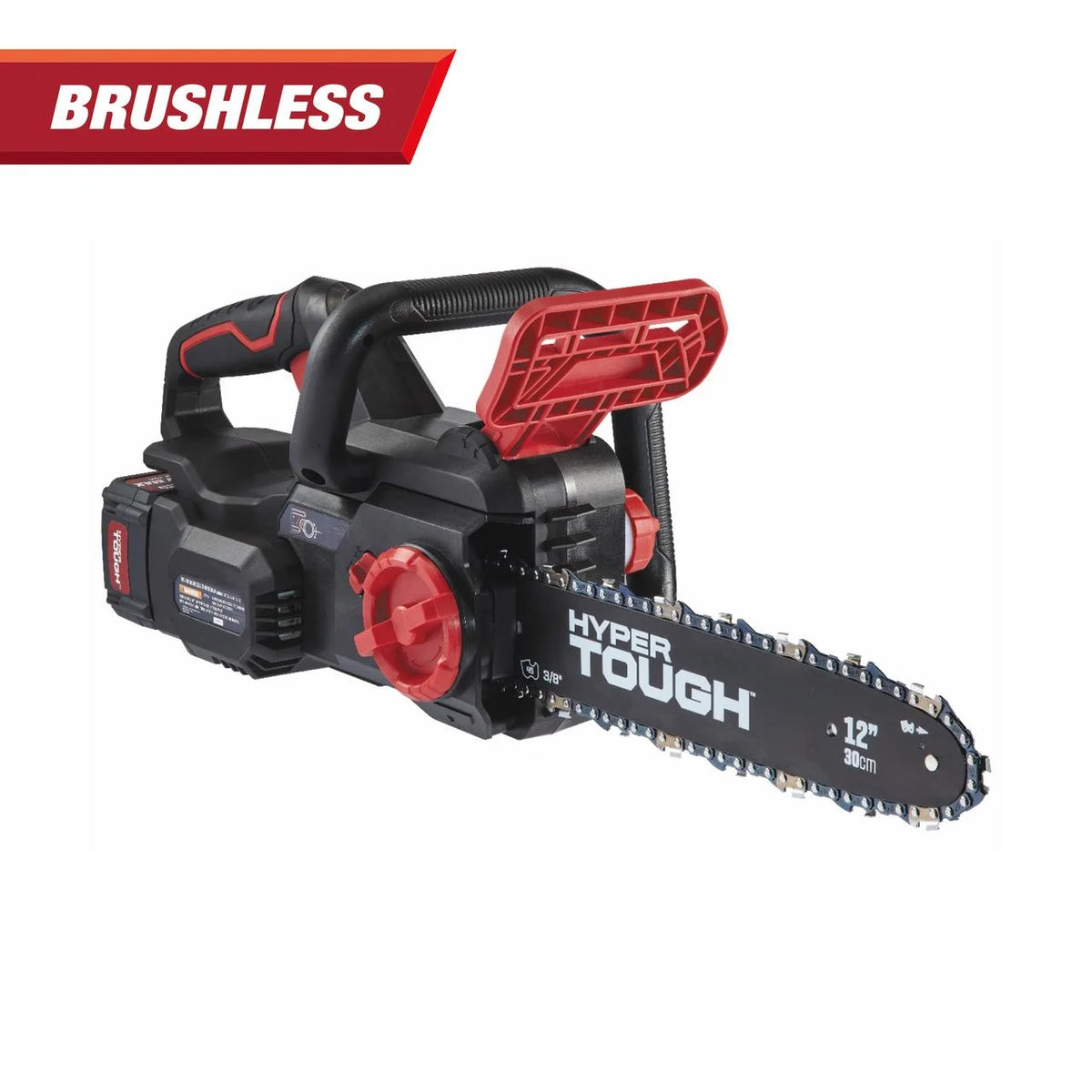 Hyper Tough 20V 4.0ah Battery Powered 12in Brushless Chainsaw, HT22 - 401 - 03 - 03